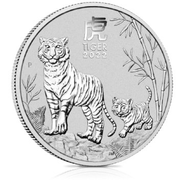 Hõbemünt Lunar 2022 tiigriaasta 62,2 g (2 oz)