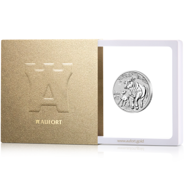 31,1 г (1 oz) серебряная монета Австралийский Лунар 2021 (год Буффало), в подарочной упаковке