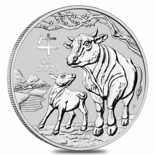 Hõbemünt Lunar 2021 pühvliaasta 31,1 g (1 oz)