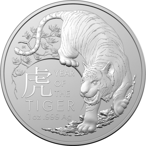 Hõbemünt Lunar 2022 tiigriaasta 31,1 g (1 oz)