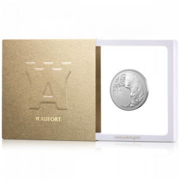 31,1 Gramm (1 Unze) Silbermünze Lunar III Tiger 2022 in einer Geschenkbox